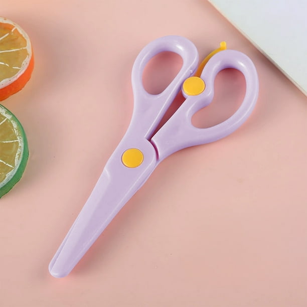 Tijeras de seguridad para recortar papel | Tijeras de plástico multicolor para manualidades pequeñas • Diseño con punta redondeada libre de lesiones • Mango ergonómico de fácil agarre • 13,5 cm