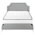 thumbnail image 4 of Bed - Queen Size - Bedroom - Upholstered - Gray Linen Look, 4 of 10