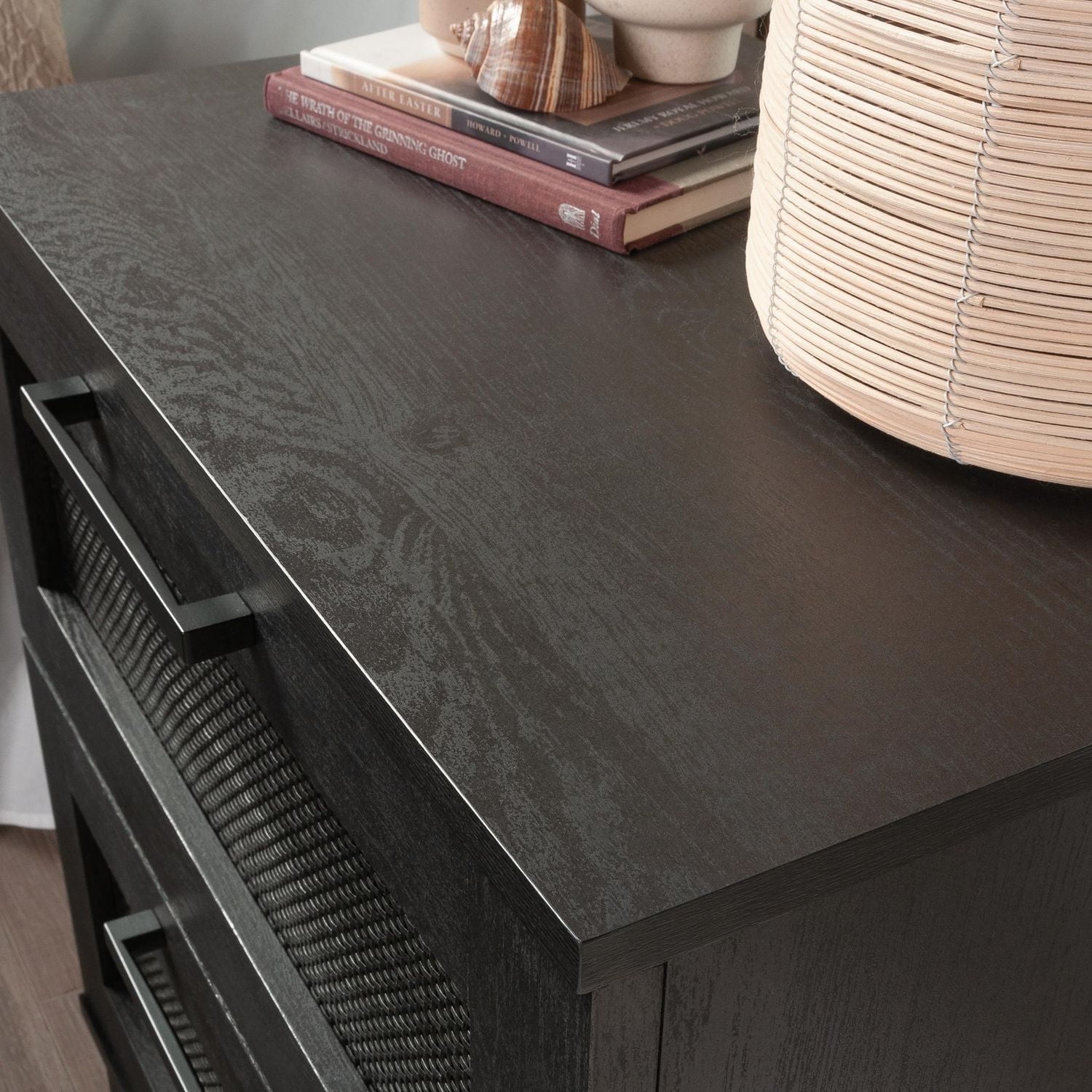 Sauder Tiffin Line Night Stand, Raven Oak, 433511