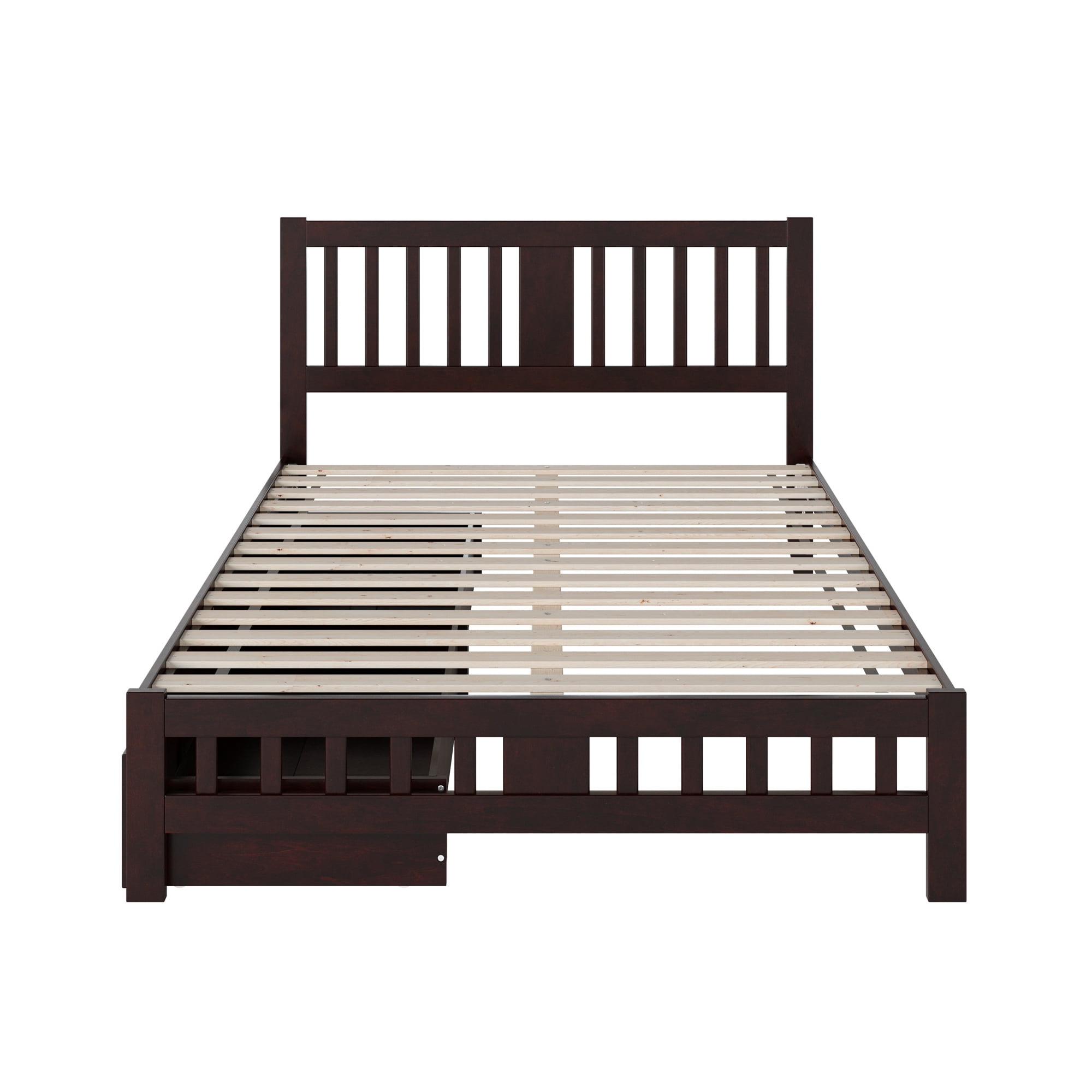 AFI Tahoe Queen Wood Platform Bed with Headboard Footboard & 2 Storage Drawers, Espresso
