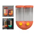 thumbnail image 1 of Dispensador de cereales de montado en pared de 2 compartimentos, para pers aromáticas de vandería Práctico este para usar Naranja 16x8x21cm Baoblaze Dispensador de granos, 1 of 8