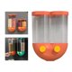 thumbnail image 1 of Dispensador de cereales de montado en pared de 2 compartimentos, para pers aromáticas de vandería Práctico este para usar Naranja 16x8x21cm Baoblaze Dispensador de granos, 1 of 8