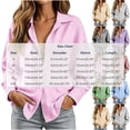 thumbnail image 3 of Odbmxy Women's Shirts Fall Long Sleeve Collared Striped Regular Women Blouse Vacation Tie Back Button Down Casual, 3 of 9