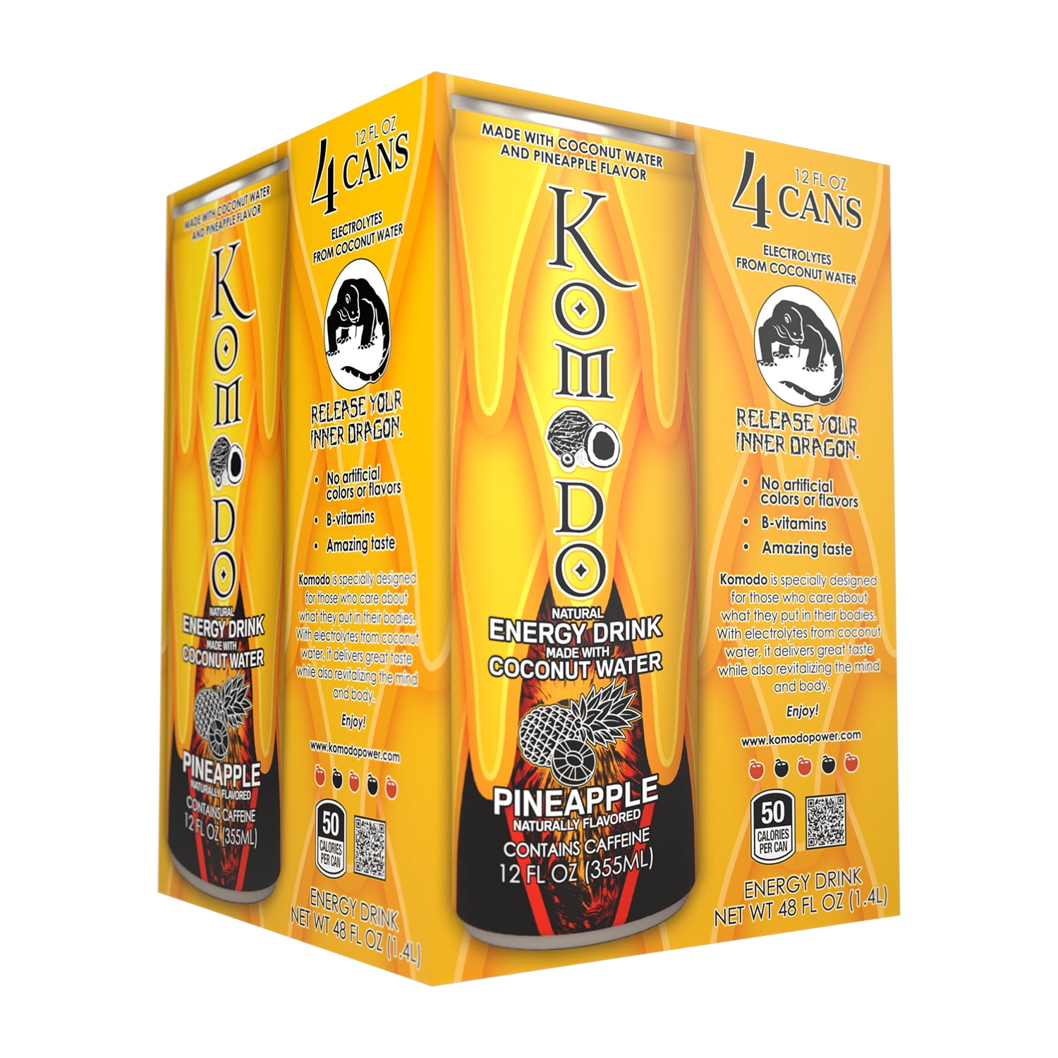 Komodo Pineapple Energy Drink (4 PACK)