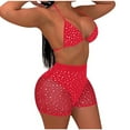 thumbnail image 2 of Gift for Girls Ofreoo Bathing Suit for Women Colorblock Two Piece Bikini Swimsuit String Tie Side Bathing Suit, 2 of 5