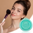 thumbnail image 6 of Unique Bargains Teardrop Shape Makeup Brush Cleaning Mat 1 Pc Green, 6 of 6
