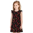 thumbnail image 1 of Balery Hot Chili Camisón de princesa para niñas, pijama de algodón con mangas abullonadas, suave y bonito.-Medium, 1 of 6