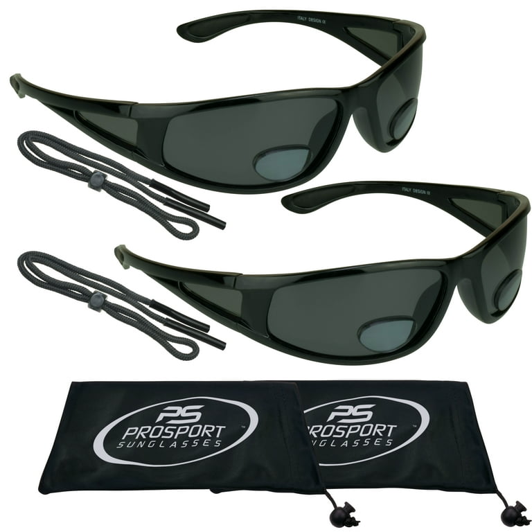 Prosport Sunglasses Prosport Fishing Polarized Bifocal Sunglass Readers Wrap Men Women Gray 2 Pairs, adult Unisex, Size: One size, Black
