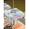 thumbnail image 2 of Square Outdoor Tablecloth with Umbrella Hole Coastal Octopus Outside Table Cloth Waterproof Patio Table Cover Summer Beach Nautical Ocean Coral Seahorse Zipper Tablecloths for Picnic 60x60 Inch, 2 of 8