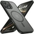 thumbnail image 2 of ImpactStrong Magnetic Guard Designed for iPhone 16 Pro Max Case [Camera Protection] [Military Grade Drop Tested] [Compatible with MagSafe] Slim Translucent Matte Phone Case (6.9") - Black, 2 of 5
