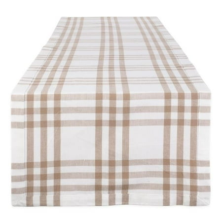 

14 x 72 in. Stone Farm to Check Table Runner