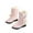 Pink, variant on Girls Snow Boots Kids Bungee Lacing Warm Faux Non-Slip Outdoor Winter Shoes for 3-11 Toddler/Little Kid/Big Kid