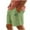 Green, variant on Shorts for Men Washed Crinkle Palm Tree Print Elastic Waist Straight-Leg Beach Shorts Beige M