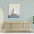 thumbnail image 2 of Stupell Industries Geometric Sailboat Striped Ocean Water Graphic Art Gallery Wrapped Canvas Print Wall Art, Design by Katie Doucette, 2 of 7