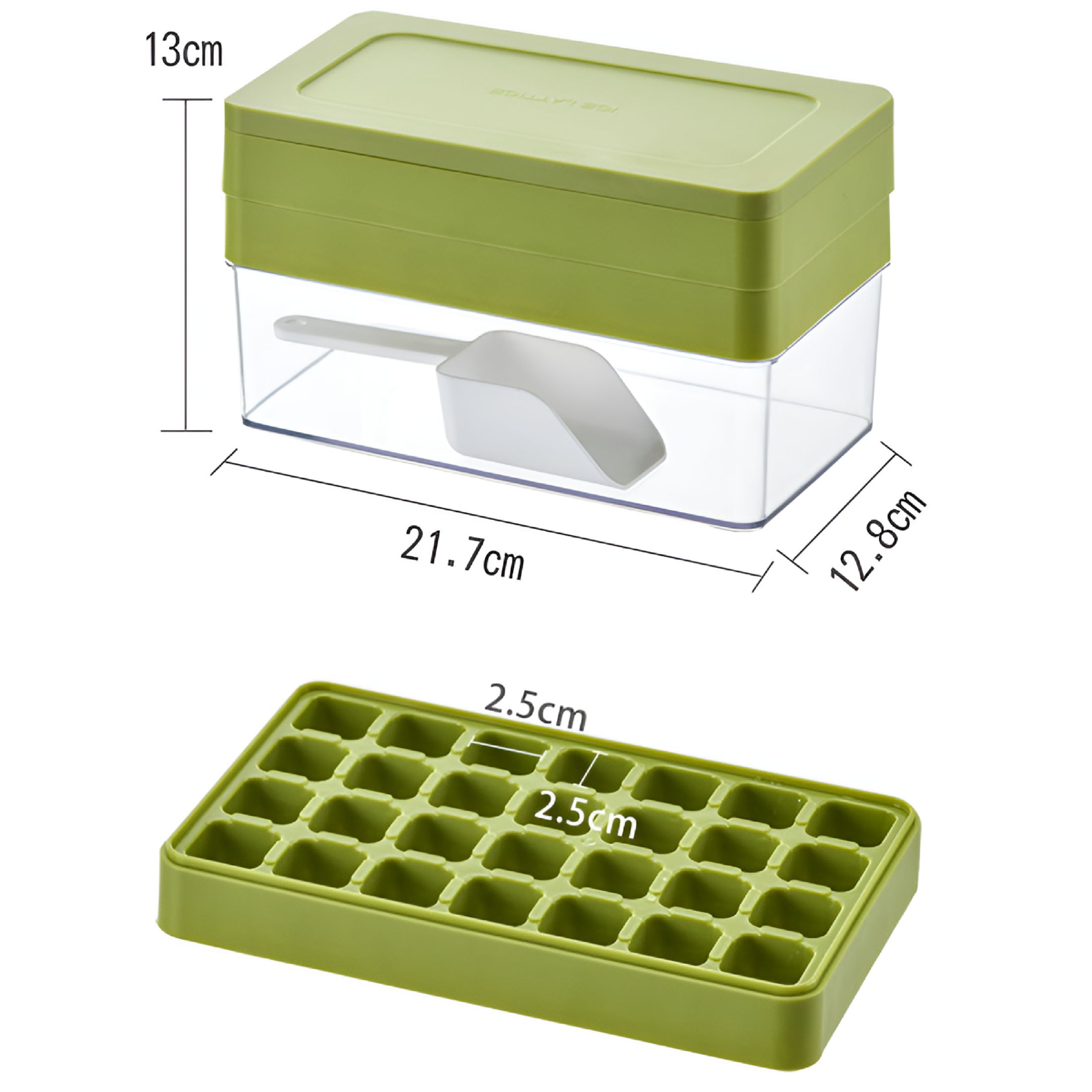 ACDANC 2026 New Ice Cube Tray with Lid and Bin,Ice Trays Ice Maker for Freezer with Container Silicone Ice Cube Tray Mold Easy Release Bpa Free Large Ice Cube Maker for Whiskey,Cocktail