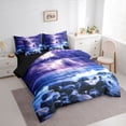 thumbnail image 3 of Homewish Female Men Women Abstract Gradient Lightning Twin Bedding Sets 7-Piece,Natural Disaster Bedding Comforter Set Microfiber,Ocean Beach Breathable Sheet Sets,Breathable Home Decor, 3 of 8