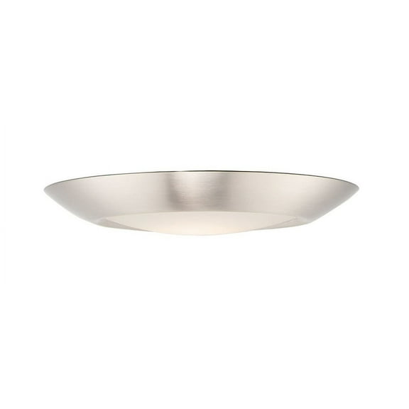 57647WTSN-Maxim Lighting-Diverse - 7.5 Inch 15W 1 LED Flush Mount-Satin Nickel Finish-3000 Color Temperature