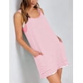 thumbnail image 6 of otnbgsr Women's Casual Summer Tennis Dress Sleeveless V Neck Athletic Mini Dress with Built-In Shorts Striped Vacation Outfit, 6 of 8
