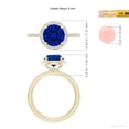 thumbnail image 5 of ANGARA Lab Grown 2.2 Ct Round Blue Sapphire Halo Engagement Ring for Women in 14K Yellow Gold (Size-8mm) | September Birthstone, Anniversary, Jewelry Gift for Women | Lab-Grown Blue Sapphire Ring, 5 of 8