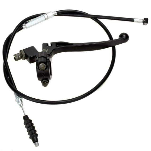 HIAORS Palanca de embrague izquierda del manillar de 7/8 pulgadas y cable de embrague con ajustador para 50 cc 70 cc 90 cc 110 cc 125 cc Yamaha Kawasaki Suzuki Tao Tao SSR Pit Dirt Motor Bike negro