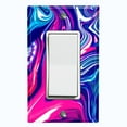 thumbnail image 1 of Metal Light Switch Plate Cover Liquid Candy Purple Pink Swirl CDY003, 1 of 13