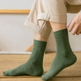 thumbnail image 6 of sunsanly 1 Pair Men Socks Mid-tube No Odor Solid Color High Elasticity Anti-slip Breathable Soft Warm Sweat-absorption Anti-shrink Sports Cotton Socks, 6 of 8