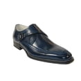 thumbnail image 2 of Men's Giovanni Shoes High Quality Leather Monk Strap Buckle AMATO Navy, 2 of 8