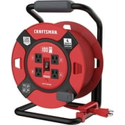 Craftsman 100 Foot Retractable Extension Cord Reel With 4 Outlets