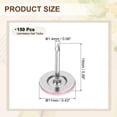 thumbnail image 2 of 150Pack Upholstery Tacks, 11mmx15mm Flat Head Thumb Tack, Pink, 2 of 7