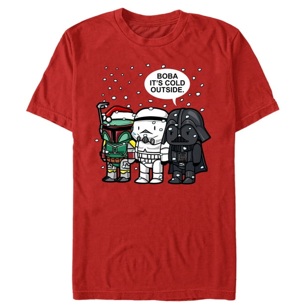 Orthodox Zo snel als een flits zand Men's Star Wars Christmas Boba It's Cold Outside Graphic Tee Red Large -  Walmart.com