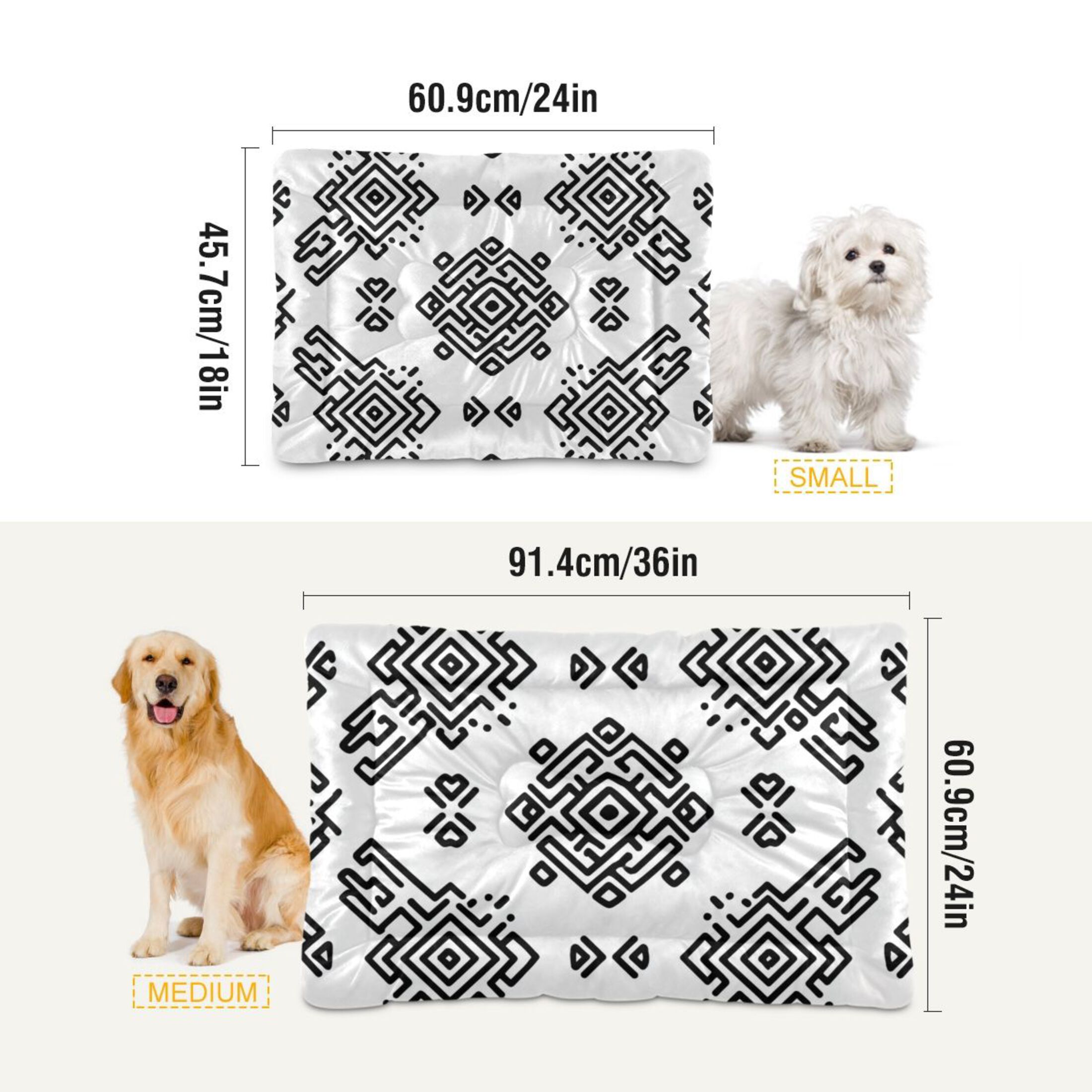 Cozy Mat Pet Bed Indoor Outdoor Warm Soft For Cat Dog Puppy(S/M) Aztec Pattern
