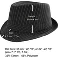 thumbnail image 4 of SILVERFEVER Pinstripe Fedora Men's Women's Thin Brim Trbly Hat Gangster Gatsby Costume Hats, 4 of 7