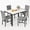 White & Grey, variant on MIERES Dining Table Set for 4,Faux Marble Kitchen Table and Chairs Set of 4, Modern Dining Room Table Set for 4,Dinner Table with 4 Leather Chairs, Dinette Set for Small Spaces (White & Black)