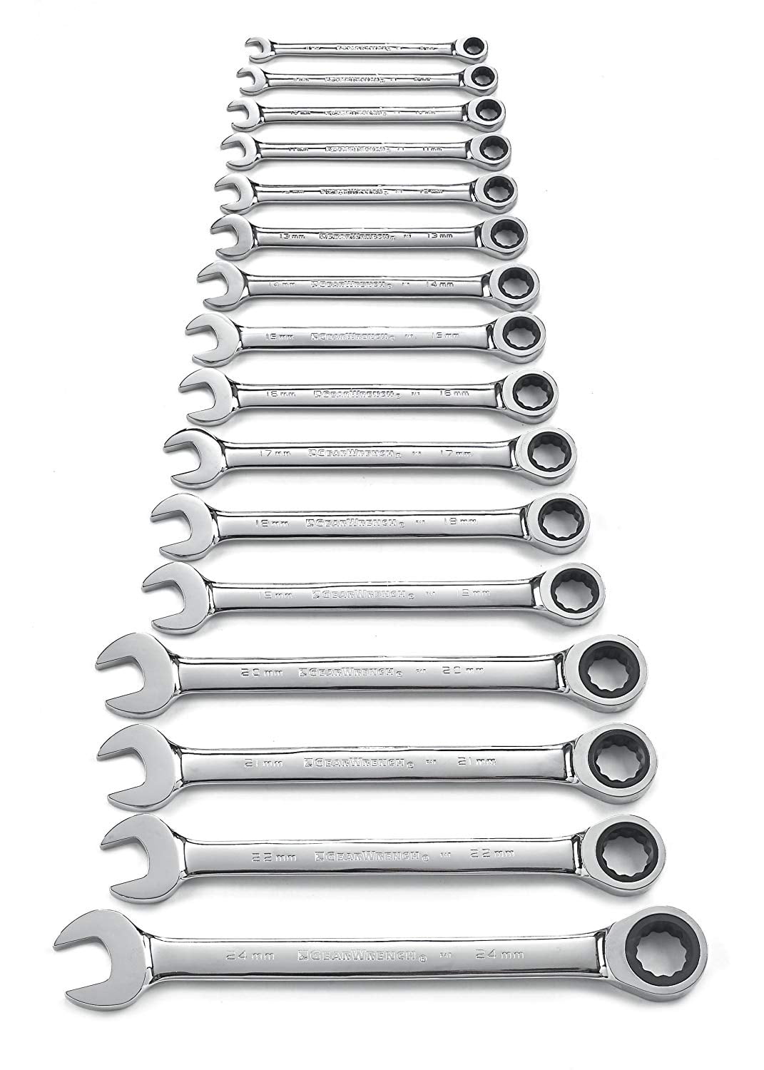 Gearwrench - 9416 - 16 Piece 12 Point Ratcheting Combination Metric Wrench  Set