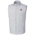 thumbnail image 2 of Men's Cutter & Buck Bobby Bowden Gray Florida State Seminoles Big & Tall Stealth Hybrid Windbreaker Full-Zip Vest, 2 of 3