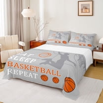 Castle Fairy Boys Girls Eat Sleep Basketball Twin Sheet Sets 3pcs,Ball Gamer Twin Fitted Sheet Microfiber,Sport Theme Breathable Flat Sheet,Luxury Bedroom Decor