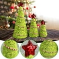 thumbnail image 2 of Lime Green Furry Christmas Tree Tabletop Yarn Christmas Decorations 3 Pcs Mini Green Christmas Tree Centerpiece Artificial for Christmas New Year Winter Holiday Home Decor, 2 of 9