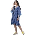 thumbnail image 4 of Moomaya Moss Georgette Printed Shrug Beach Cloth 3/4 Sleeve Cardigans For Women, 4 of 6