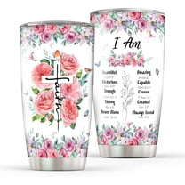 Christian Gifts For Women, Christian Inspirational Gifts For Women, Religious Gifts, Birthday Gifts For Her, Christian Tumbler, 20oz Christian Faith Insulated Cup, I Am Beautiful Coffee Tumbler