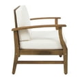 thumbnail image 6 of Angel Outdoor Teak Finished Acacia Wood Club Chairs with Cushions, Cream., 6 of 11