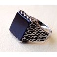 thumbnail image 5 of Black Onyx Ring, Oxidized Silver Jewelry, 925 Silver Ring, Father's Day, Flat Natural Black Onyx, December Birthstone Ring, Heavy Mens Ring, Spiritual Healing Gemstone, Christmas, Designer Mens Ring, 5 of 6