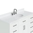 thumbnail image 5 of Ariel Hepburn 54 In. Oval Sink Bathroom Vanity With Carrara White Quartz Countertop 1.5 Edge In White, 5 of 10
