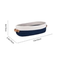 thumbnail image 3 of Multipurpose Oval Storage Basket - Cotton Rope Woven with Leather Handles, Sturdy Bathroom Organizer, Practical Storage Bin for Toilet Tank Countertops & Tables, Decorative Home Tidying Basket, 1pc, 3 of 6