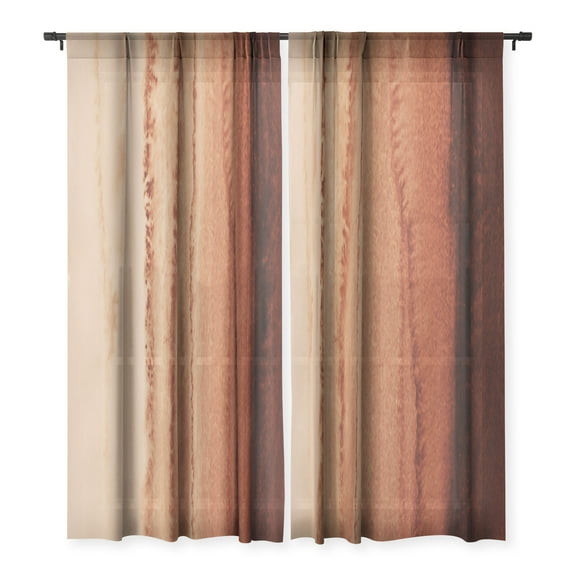 Society6 Monika Strigel Within The Tides Cinnamon DAR Single Panel Sheer Window Curtain 50" x 84"