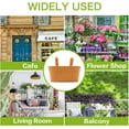 thumbnail image 3 of Hanging Flower Pot 3 Pcs Balcony Hanging Planters Metal Iron Railing Planter Box Flower Plant Holder,Round Hanging Bucket Pots with Detachable Hooks for Garden Balcony Fence Wall, 2 Size, 3 of 7