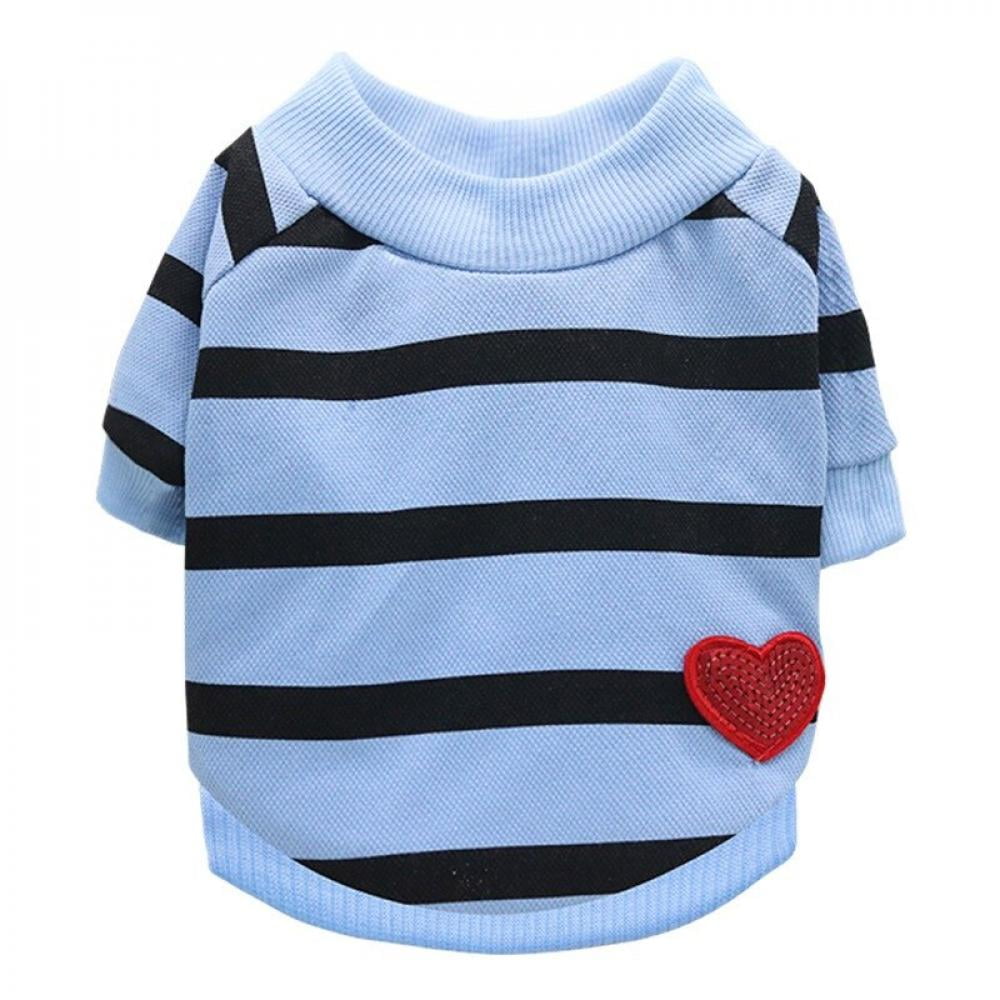 Clearance Dog Clothes Striped Printing Dog Hoodies for Kittens and