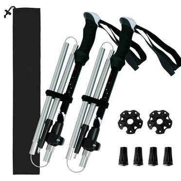 Kroyicegears Collapsible Trekking Poles for Hiking - 2 Pack  Collapsible Aluminum Walking Stick