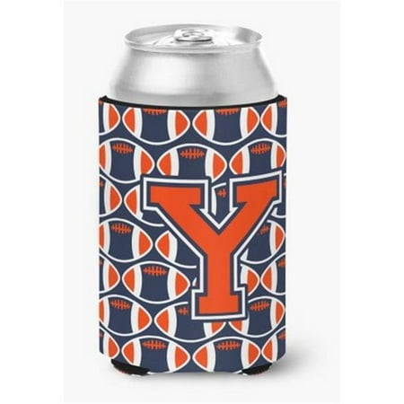 

Letter Y Football Orange Blue & White Can or Bottle Hugger