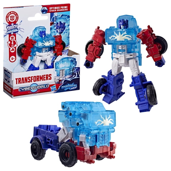 Transformers Toys CYBERWORLD Optimus Prime Energon Surge Cyber Changers Action Figure, 6