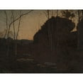 thumbnail image 2 of Henri-Joseph Harpignies 14x12 Gold Ornate Wood Frame and Double Matted Museum Art Print Titled - Clairor in the Forest, Fontainebleau (19th Century), 2 of 4